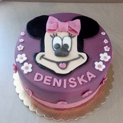 Fialkový dort s Minnie